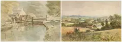 Brecon, Canal Lock by Arthur Miles, watercolor, offered Feb 2026