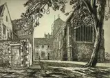 Hurstpierpoint College by Edgar Holloway limited edition, etching, sold Feb 2026