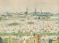 Sunday Afternoon by L. S. Lowry, lithograph, sold Feb 2026