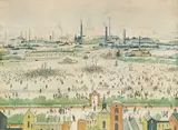 Sunday Afternoon by L. S. Lowry, lithograph, sold Feb 2026