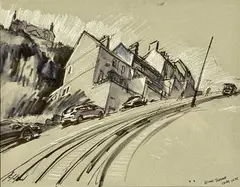 Llican Terrace, Great Orme by Rob Pointon, mixed media on paper, sold Feb 2026