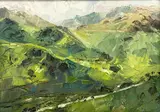 Nant Gwynant I by David Grosvenor, oil on canvas, sold Feb 2026