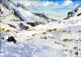 Nant Ffrancon from Cwm Idwal by David Grosvenor, oil on canvas, sold Feb 2026