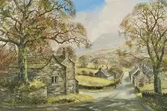 Downham, Lancashire by John Corcoran, oil on canvas, sold Feb 2026