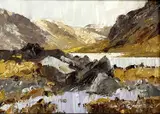 Cwm Idwal I by David Grosvenor, oil on canvas, sold Feb 2026