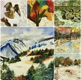 Six watercolours - various subjects including landscapes by J.M.H.L. Lewis, watercolor, offered Feb 2026