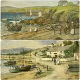 Figures by Warren Williams, watercolor, sold Feb 2026