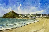 Criccieth, Summer by David Grosvenor, watercolour, sold Feb 2026