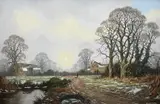 Pond and ducks to by Vincent Selby, oil on canvas, sold Jan 2026
