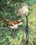 Untitled by Elizabeth M. Halstead, oil on board, sold Jan 2026