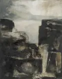 Tidal Rock by Dick Chappell, oil on board, offered Jan 2026