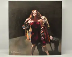 The painter with janine pecorini by Robert Lenkiewicz, print on board, sold Jun 2024