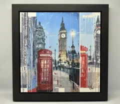 Queen elizabeth ii tower at night by Kris Hardy, mixed media on canvas, sold Jun 2024
