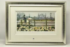 'RIDING IN THE SPRING', a limited edition print of a child by Rolf Harris, print, sold Jun 2024