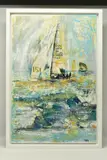151 by Gill Storr, mixed media on canvas, sold May 2024