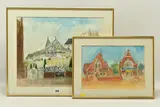 Gees restaurant by Nina Carroll, watercolour on paper, offered May 2024