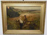 The two friends by George Robert Lewis, 1861, oil on board, sold May 2024