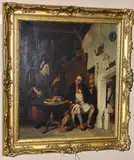 Figures in an interior scene by David Wilkie, 1835, oil on canvas, sold May 2024