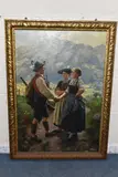 The Encounter by Emil Rau, 1900, oil, sold May 2024