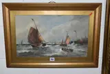 Wind against the tide by Thomas Bush Hardy, 1890, watercolour on paper, sold May 2024