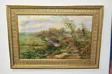 An impressionist style landscape by Petrus Mulder, oil on canvas, sold May 2024