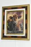 Portrait of a brown cow by John Trickett, oil on canvas, offered May 2024