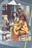 Anna in yellow kimono at lower compton by Robert Lenkiewicz, print on board, sold May 2024