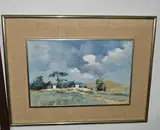 A south african landscape by Ted Hoefsloot, oil on board, offered May 2024