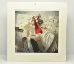 SELF PORTRAIT AS St ANTHONY LISTENING by Robert Lenkiewicz, print, sold May 2024