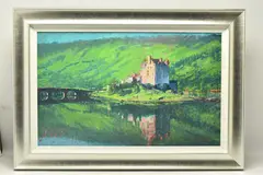 Reflection, eilean donan castle by Rolf Harris, print, sold May 2024