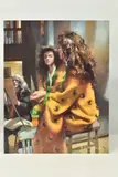 Anna in yellow kimono at lower compton by Robert Lenkiewicz, print on board, offered Apr 2024