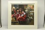 The painter with karen in the studio by Robert Lenkiewicz, print, sold Apr 2024