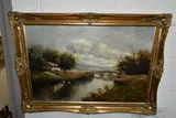 Landscape - north wales by Antonio Sannino, oil on canvas, sold Apr 2024