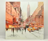 Manhattan morning by Henderson Cisz, print, sold Apr 2024