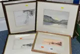 Comprising a lake scene by Edward Morris, WATERCOLOUR, sold Apr 2024