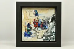 Abstract array by Maya Eventov, mixed media on canvas, sold Mar 2024