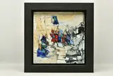 Abstract array by Maya Eventov, mixed media on canvas, sold Mar 2024