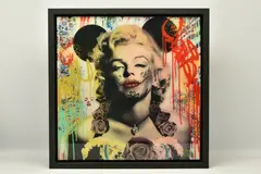 Marilyn monrose by Srinjoy Gangopadhyay, mixed media on board, sold Mar 2024