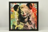 Marilyn monrose by Srinjoy Gangopadhyay, mixed media on board, sold Mar 2024