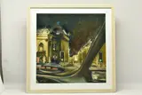 View of theatre royal at night by Peter Collins, oil on board, sold Mar 2024