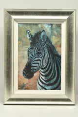 Young zebra by Rolf Harris, print on board, sold Mar 2024