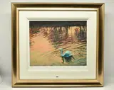 Swan in the morning by Rolf Harris, print, sold Mar 2024