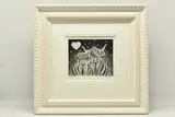 Love udder the moo-n light by Jennifer Hogwood, charcoal on paper, sold Mar 2024