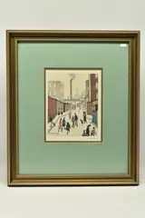 Street scene by L. S. Lowry, pencil, sold Feb 2024