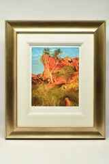 Sun on devil by Rolf Harris, print on paper, sold Feb 2024