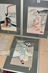 Comprising of 'Geisha by Sadanobu Hasegawa, print (other), sold Feb 2024