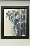 Gondolas by Kris Hardy, mixed media on canvas, sold Feb 2024