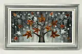 'WINTER LEAVES', a 3D depiction of a tree in winter, signed by Chloe Nugent, mixed media on board, sold Feb 2024