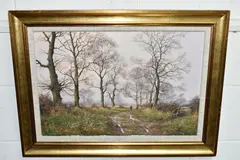 A modern english school landscape by James Wright, oil on canvas, sold Jan 2024