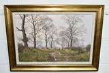A modern english school landscape by James Wright, oil on canvas, sold Jan 2024